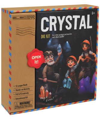 Crystal Dig Kit Educational Geology Set For Kids from B&Q