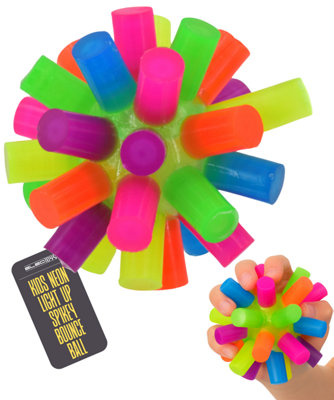  - Light-Up Neon Spikey Bounce Ball Sensory Fidget Toy