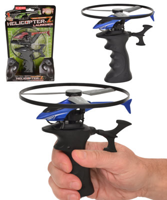 Pull String Helicopter Launcher Outdoor Flying Toy from B&Q