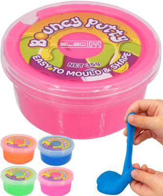 Bouncy Putty Neon Mouldable Toy 35G Sensory Play from B&Q
