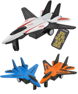 Die-Cast Jet Fighter Toy Model Pull Back Military Aircraft from B&Q