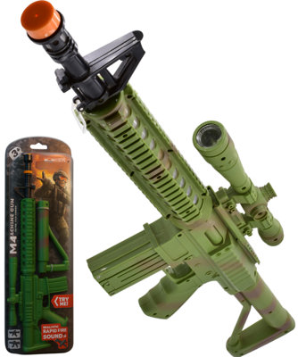 Military Toy Rifle Camouflage Kids Pretend Gun Sounds from B&Q