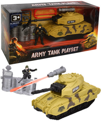 Army Tank Playset With Soldier And Barrier Toy from B&Q