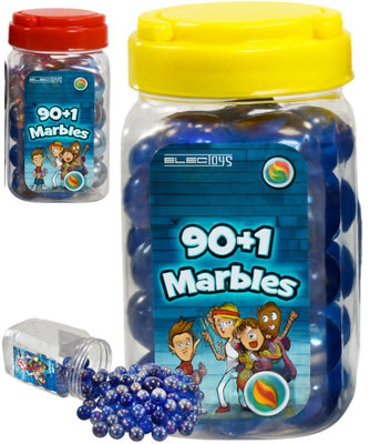  - Marbles Set Blue Silver Classic Collectible Shiny