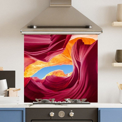 Choose Your Print Premium 65 X 60Cm Canyon  6mm Glass Toughened Kitchen Splashback from B&Q
