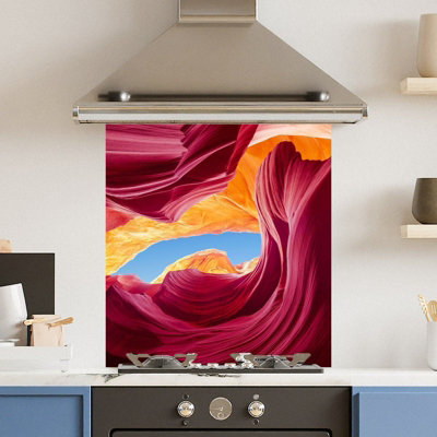 Choose Your Print Premium 65 X 70Cm Canyon  6mm Glass Toughened Kitchen Splashback from B&Q