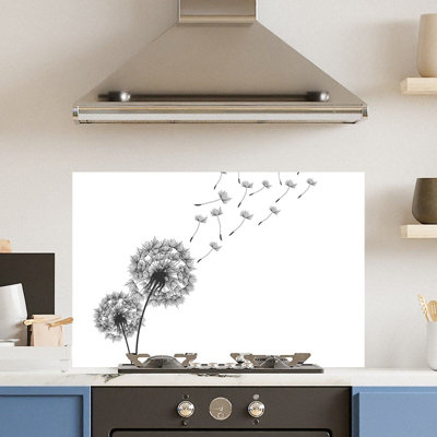 Choose Your Print Premium 90 X 60Cm Daffodil 6mm Glass Toughened Kitchen Splashback from B&Q