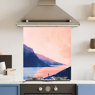 Choose Your Print Premium 59.5 X 74.5Cm Summer Evening 6mm Glass Toughened Kitchen Splashback from B&Q