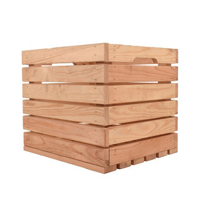 B&Q -  Natural Wooden Storage Crate (H) 32.5Cm (W) 33Cm (L) 37.5CmPack Of 8