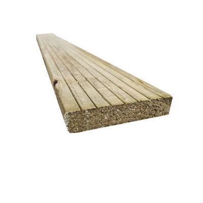 Snowdon Timber Treated Reject Decking Board (T) 25mm (W) 120mm (L) 1.8MPack Of 15 from B&Q
