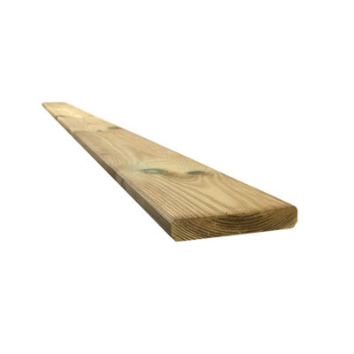 Snowdon Timber Treated Reject Decking Board (T) 21mm (W) 119mm (L) 2.4M from B&Q