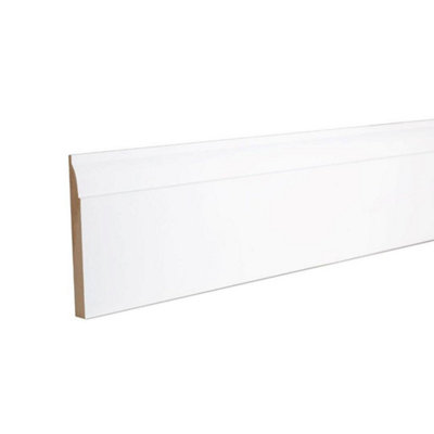 B&Q -  Primed Mdf Ovolo Skirting Board (T) 14.5mm (W) 144mm (L) 2.4MPack Of 2