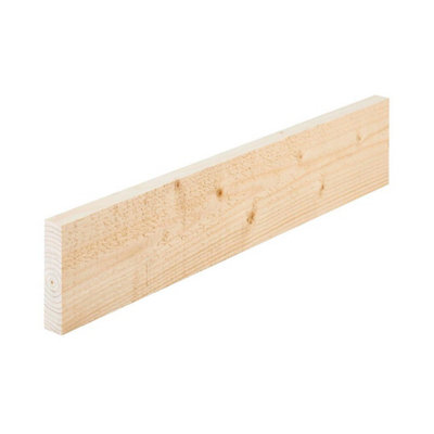 Snowdon Timber Rough Sawn Softwood Timber (T) 25mm (W) 75mm (L) 2.4MPack Of 8 from B&Q