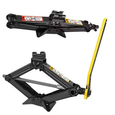 2Ton Scissor Car Jack With Handle  105 To 385mm Lift Range from B&Q