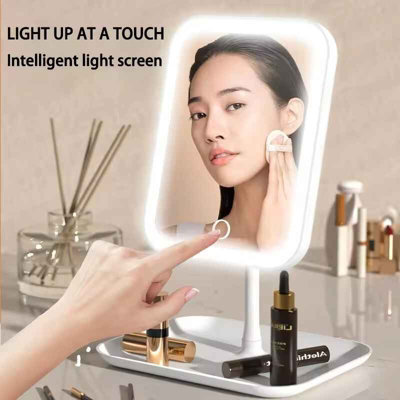 B&Q Led Light Makeup Mirror Portable Desktop Dressing Mirror