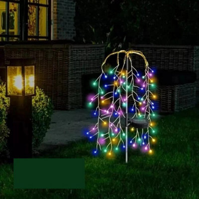 Outdoor Led Solar Power Garden Lights Starburst Tree Stake Lamp from B&Q