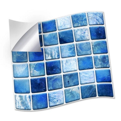 24X Mosaic Tile Stickers Peel And Stick Self Adhesive from B&Q