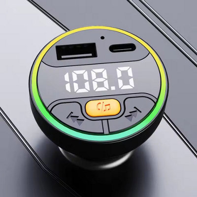 B&Q Bluetooth 5.3 Fm Transmitter For Car Hands Free Kit With Usb C Charger And Mp3 Player