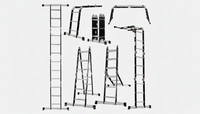 - 3.45M 12 In 1 Excel Aluminium Combination Step Ladder Foldable Multi Purpose
