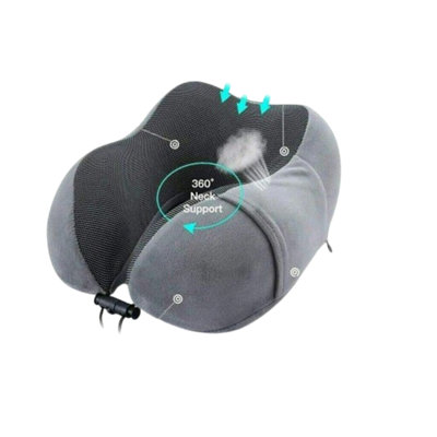  - U Shaped Memory Foam Travel Neck Pillow Comfortable Head Rest For Airplane And Car