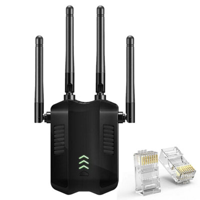 1200Mbps Wifi Signal Extender Long-Range Repeater And Internet Booster Amplifier from B&Q