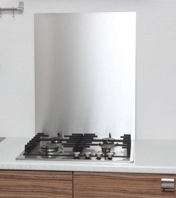 B&Q 1.2mm Thick 600X800 Stainless Steel Kitchen Splashback