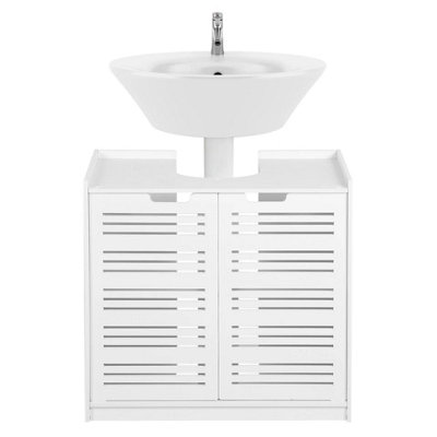  - Bathroom Under Sink Storage Cabinet White Cupboard