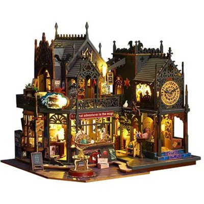 Diy Wooden Dollhouse Kit With Mini Furniture Handmade Miniature House from B&Q