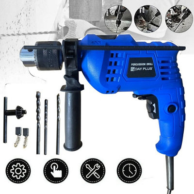 Hammer Drill Heavy Duty Corded Electric Impact Driver 3100W Power With Bit Set