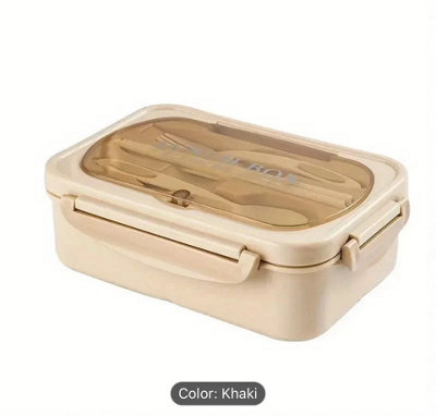 3 Compartment Lunch Box Bento Food Container Set Portable from B&Q