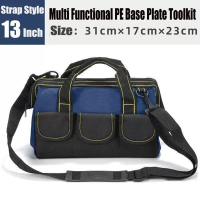 13In Portable Multifunctional Tool Bag Heavy Duty Storage Case With Shoulder Strap from B&Q