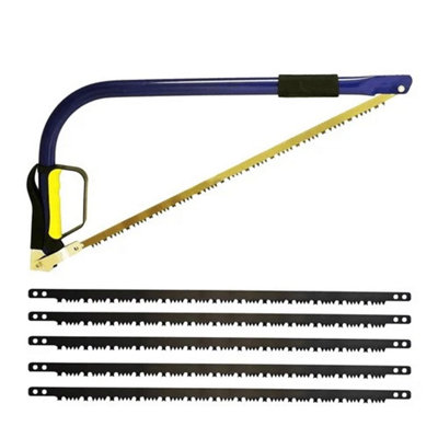 21 Inch Heavy Duty Taper Bow Saw For Tree Wood Branch Log Pruning With 5 Spare Blades from B&Q
