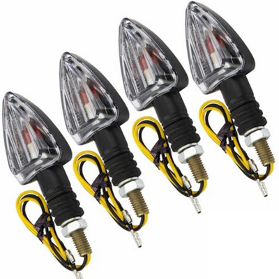 4X Mini Arrow Motorcycle Turn Signal Indicators Light from B&Q
