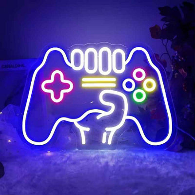 Gamepad Led Neon Sign Usb Powered Wall Light For Gamer Room And Teens from B&Q