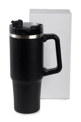 40Oz Stainless Steel Insulated Tumbler With Straw Lid from B&Q