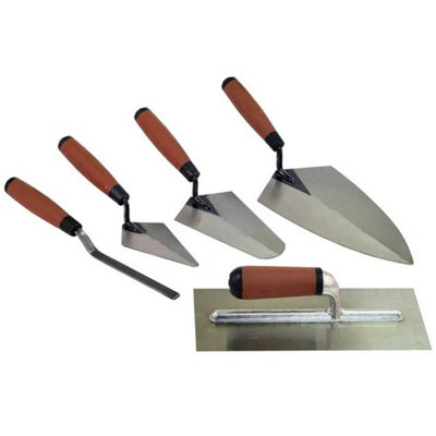 5 Piece Builders Trowel Set Plastering Pointing Jointing from B&Q