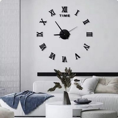  - Diy Creative Simple Wall Mounted Clock No Punching