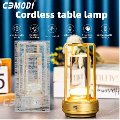 Led Crystal Touch Table Lamp Rechargeable Night Light from B&Q