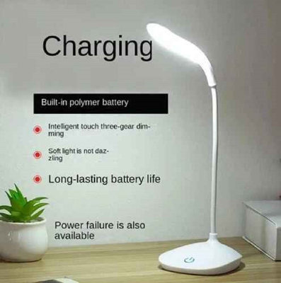 14Led Flexible Touch Desk Light Bedside Reading Lamp Dimmable Usb Rechargeable from B&Q