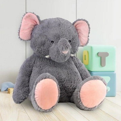 Jumbo 100Cm Elephant Plush Soft Toy Giant Stuffed Animal Super Cuddly Gift from B&Q