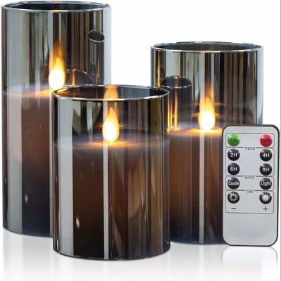  - Flameless Led Candles With Remote And Timer Battery Powered Realistic Pillar Candles For Home Parties And Weddings