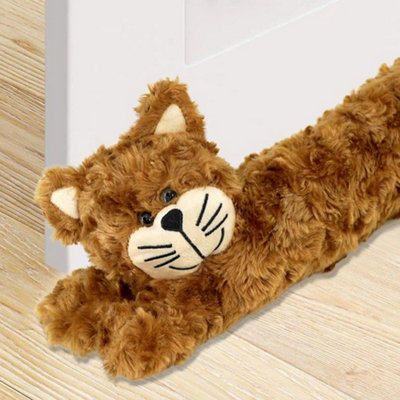 Novelty Animal Draught Excluder Soft Fabric Door Draft Stopper Cushion Decor from B&Q