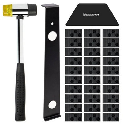  - Laminate Wood Floor Installation Kit 30 Spacers Rubber Mallet Tapping Block Pull Bar