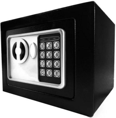 Electronic Safe Box With Digital Keypad And Backup Keys Compact Secure Storage from B&Q