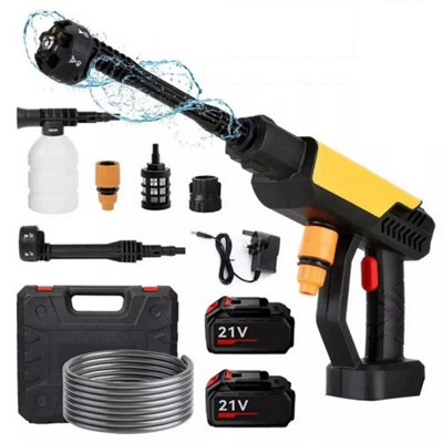  - Portable Cordless High-Pressure Car Washer With 2 Battery  Water Cleaner Gun