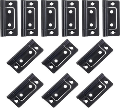 4X Flush Door Hinges Zinc Or Electro Brass 60mm from B&Q