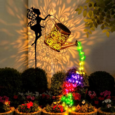  - Fairy Colourful 1Pc Iron Solar Lantern  Outdoor Garden Light