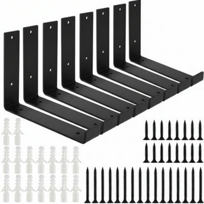 8X Industrial Scaffold Board Shelf Brackets Heavy Duty Rustic Metal from B&Q