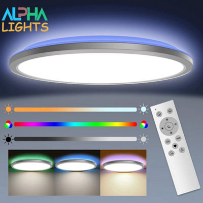 24W Rgb Led Ceiling Light With Remote Control Color Changing Mood Lamp from B&Q
