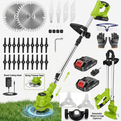  - 21V Grass Trimmer Cordless1880W Long Reach Telescopic Extendable Lawn Edger For Flower Beds & Garden Turf Battery & Charger